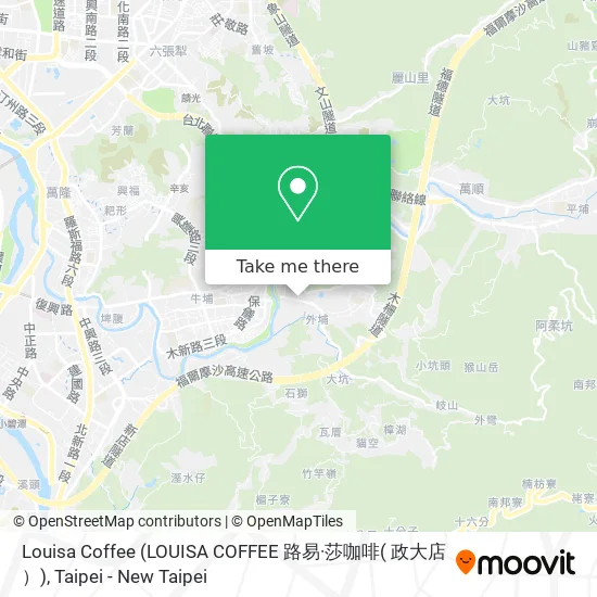 Louisa Coffee (LOUISA COFFEE 路易·莎咖啡( 政大店 ）) map