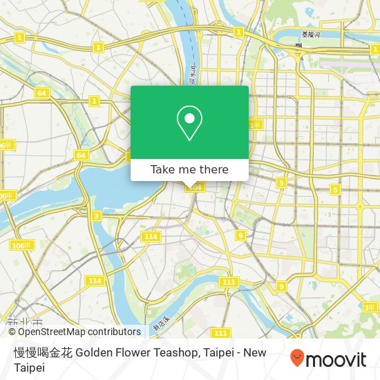 慢慢喝金花 Golden Flower Teashop map