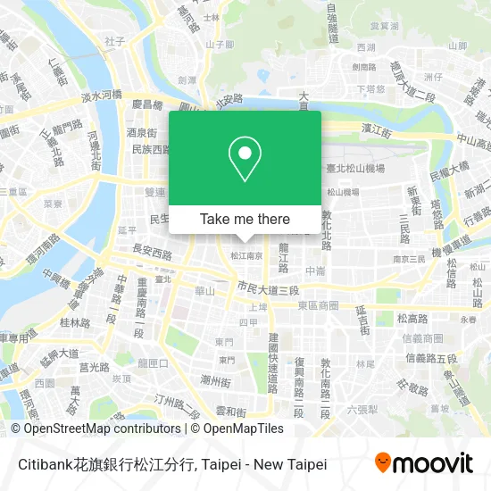 Citibank花旗銀行松江分行地圖