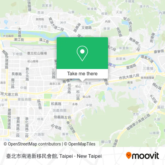 臺北市南港新移民會館 map