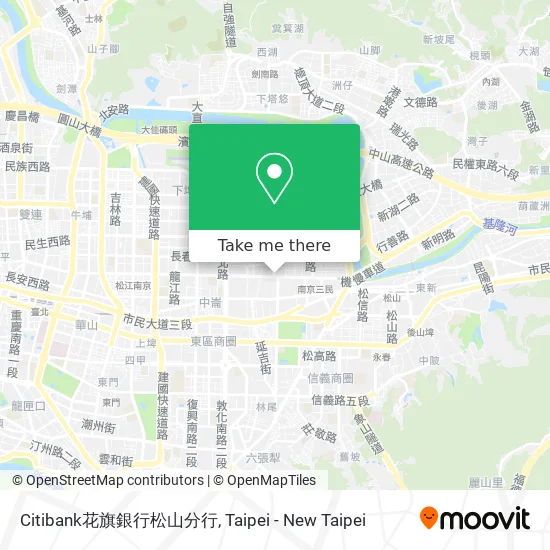 Citibank花旗銀行松山分行地圖