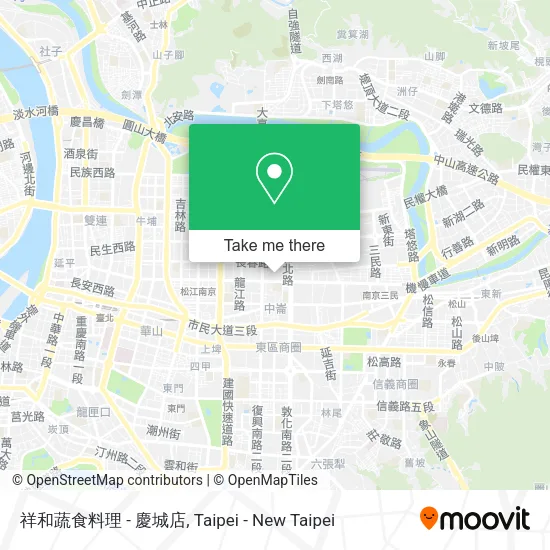 祥和蔬食料理 - 慶城店 map