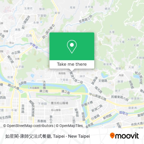 如星閣-康師父法式餐廳地圖