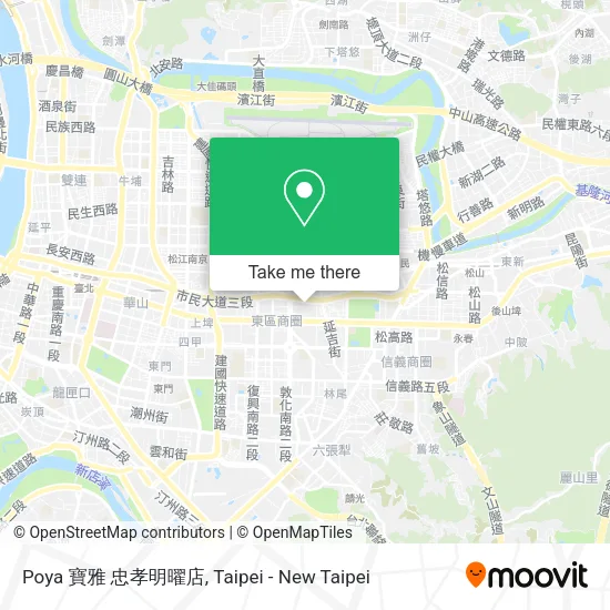 Poya 寶雅 忠孝明曜店地圖