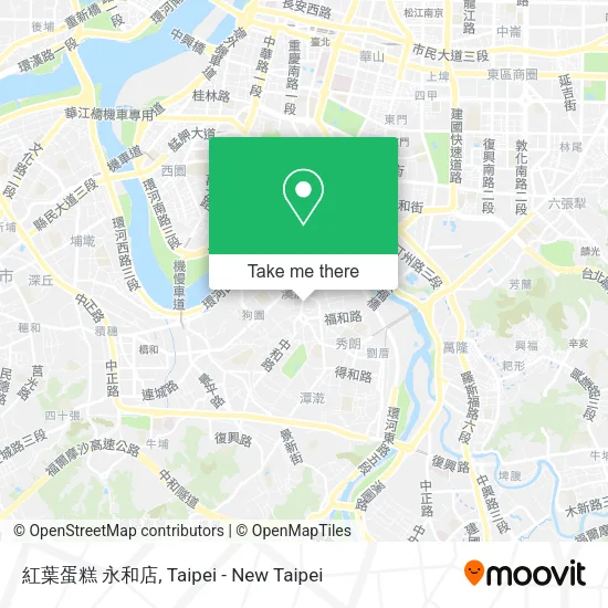 紅葉蛋糕 永和店地圖