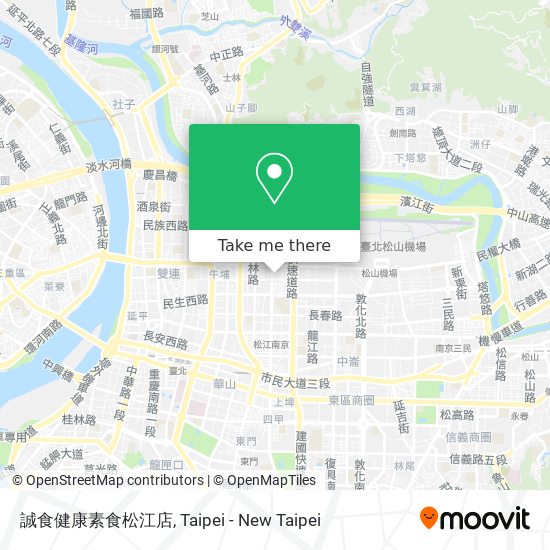 誠食健康素食松江店 map