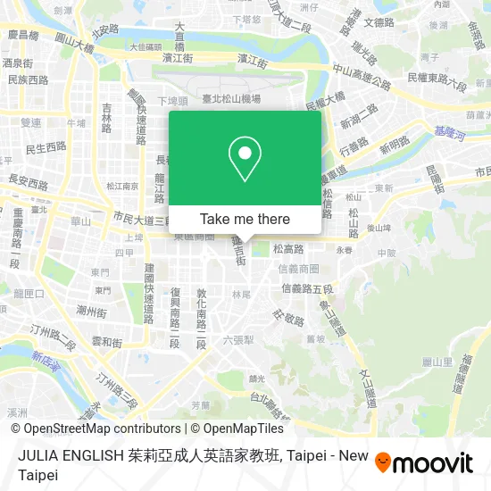 JULIA ENGLISH 茱莉亞成人英語家教班 map