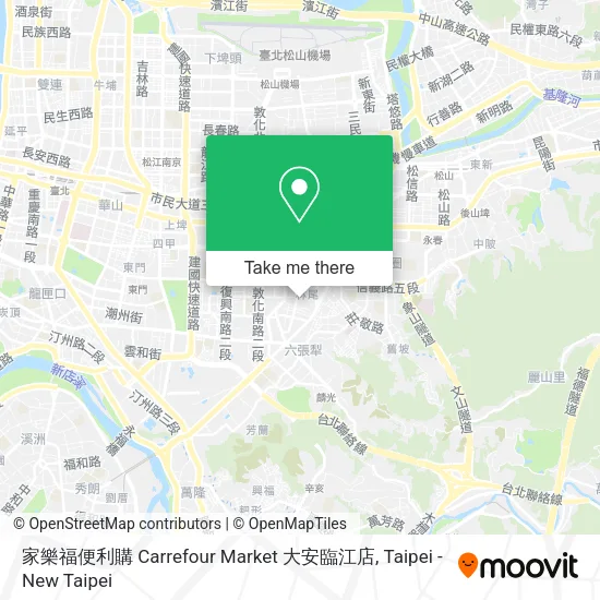 家樂福便利購 Carrefour Market 大安臨江店地圖