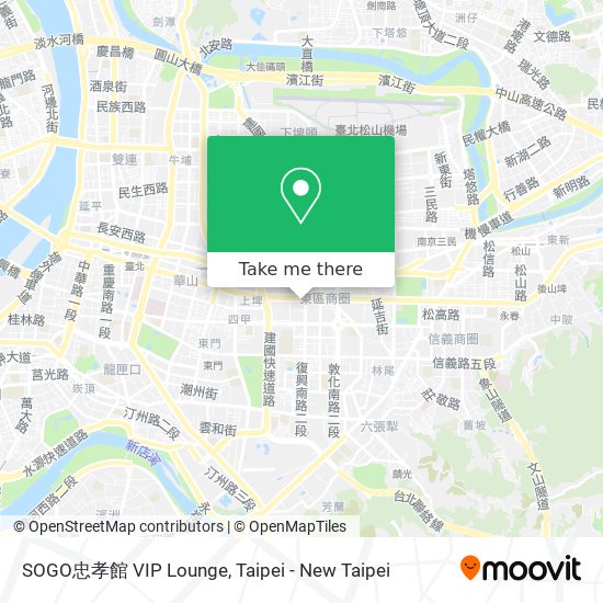 SOGO忠孝館 VIP Lounge map