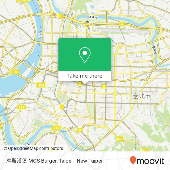 摩斯漢堡 MOS Burger map