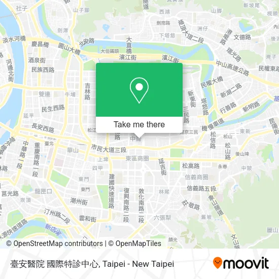 臺安醫院 國際特診中心地圖