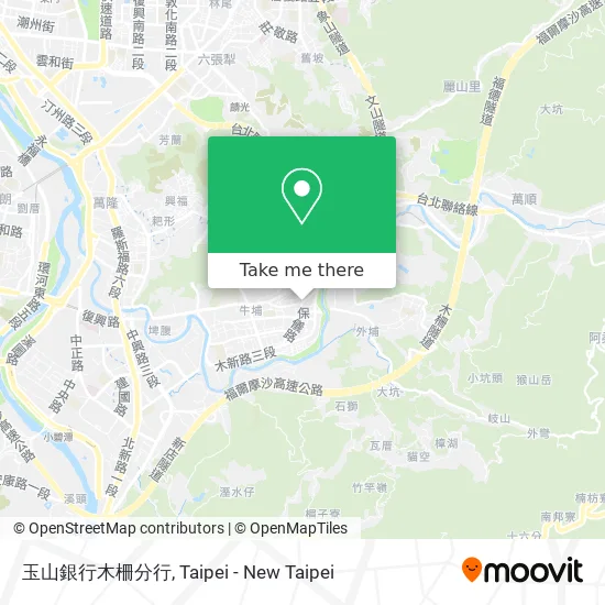 玉山銀行木柵分行 map