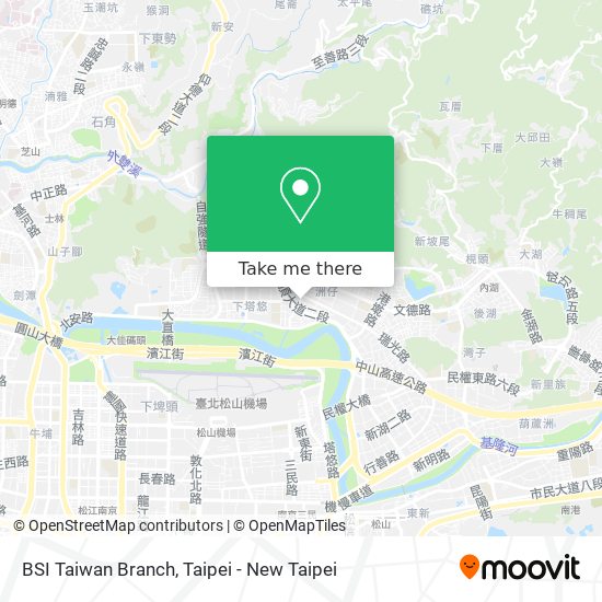 BSI Taiwan Branch map