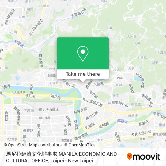 馬尼拉經濟文化辦事處  MANILA ECONOMIC AND CULTURAL OFFICE map