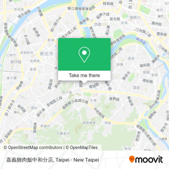 嘉義雞肉飯中和分店地圖