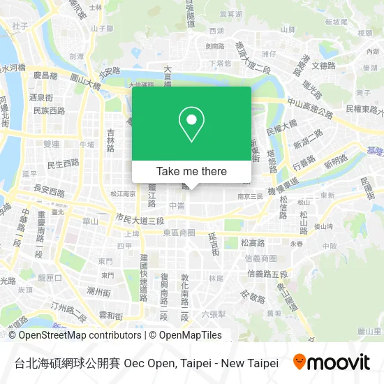 台北海碩網球公開賽 Oec Open地圖