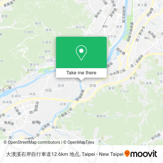 大漢溪右岸自行車道12.6km 地点地圖