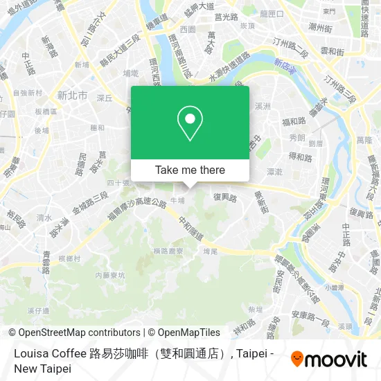 Louisa Coffee 路易莎咖啡（雙和圓通店）地圖
