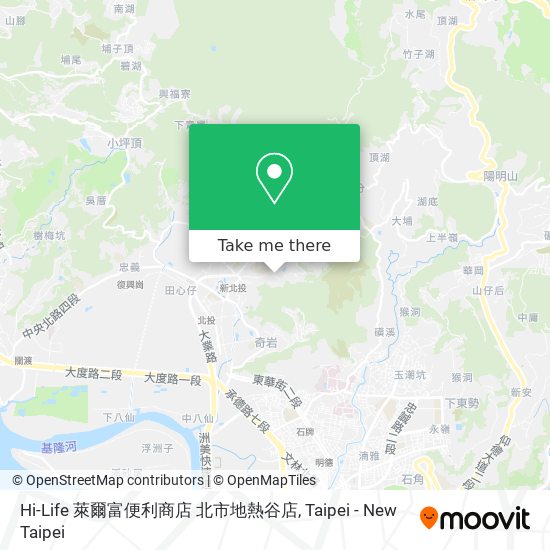 How To Get To Hi Life 萊爾富便利商店北市地熱谷店in 北投區by Bus Or Metro