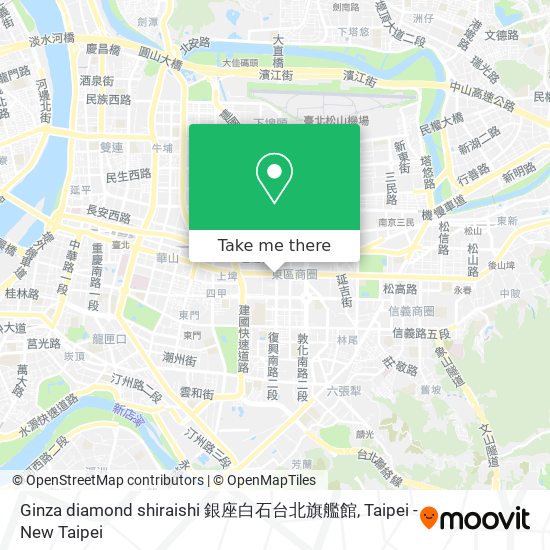 Ginza diamond shiraishi 銀座白石台北旗艦館 map