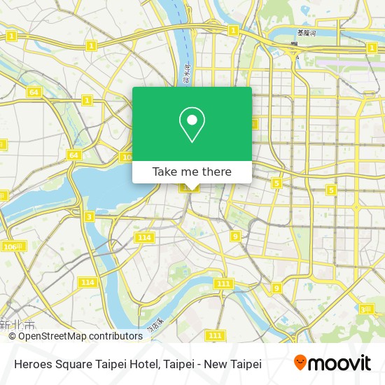 Heroes Square Taipei Hotel map