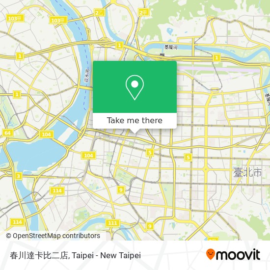 春川達卡比二店 map