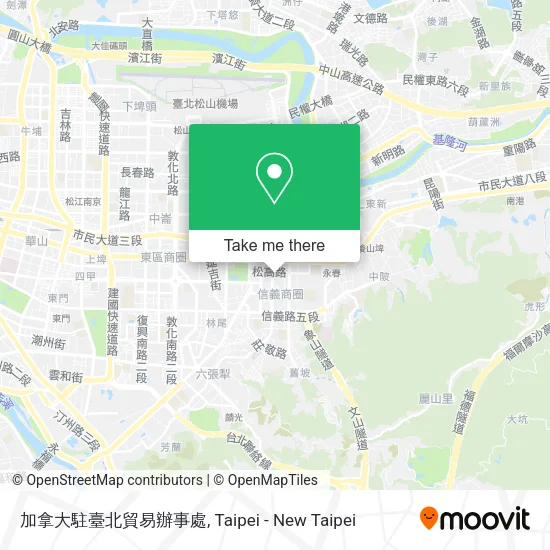 加拿大駐臺北貿易辦事處 map