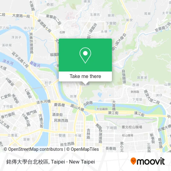 銘傳大學台北校區 map