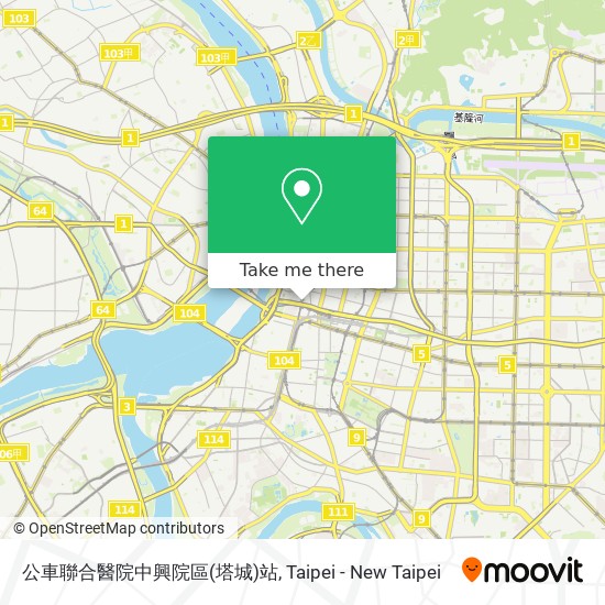 公車聯合醫院中興院區(塔城)站 map