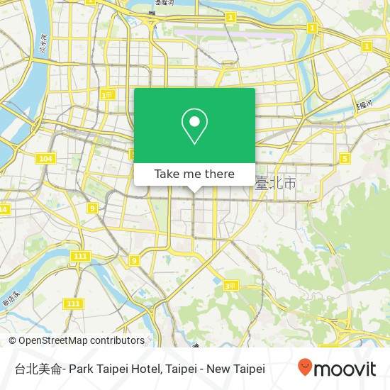 台北美侖- Park Taipei Hotel map