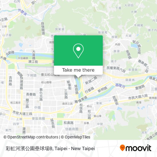 彩虹河濱公園壘球場B map