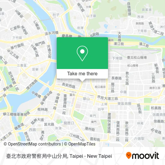 臺北市政府警察局中山分局地圖