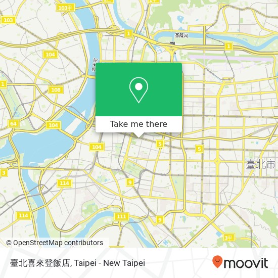臺北喜來登飯店 map