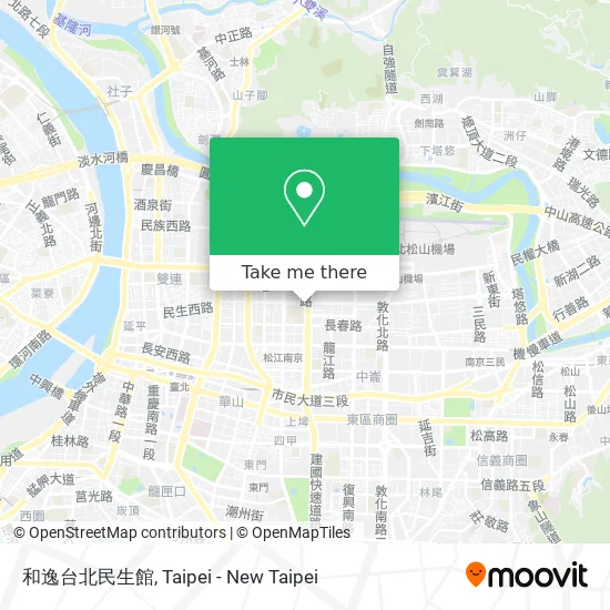 和逸台北民生館 map