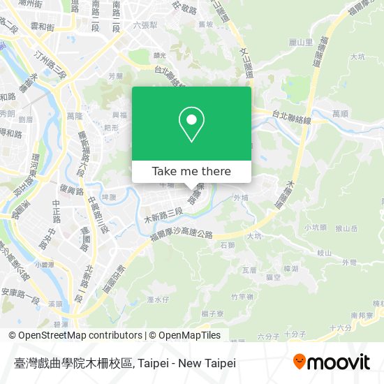 臺灣戲曲學院木柵校區 map