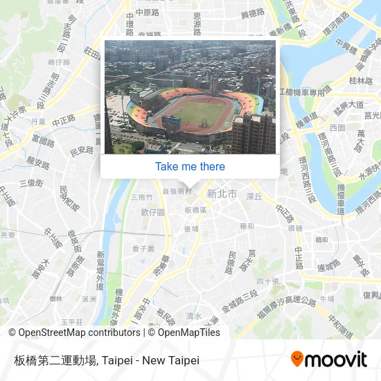 板橋第二運動場地圖