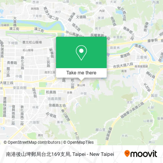 南港後山埤郵局台北169支局 map