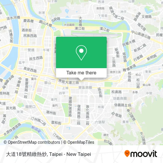 大道18號精緻熱炒地圖