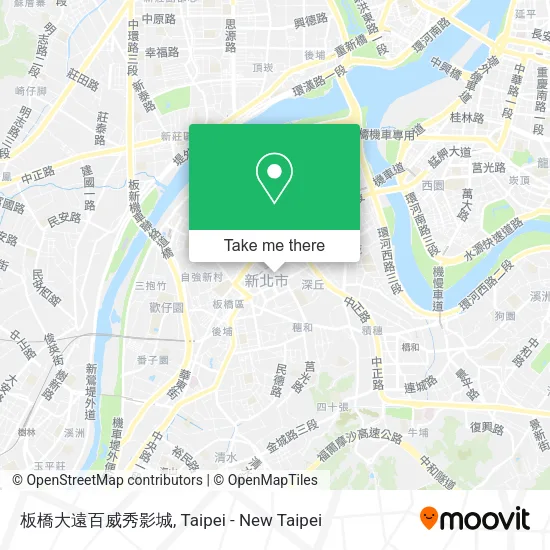 板橋大遠百威秀影城地圖