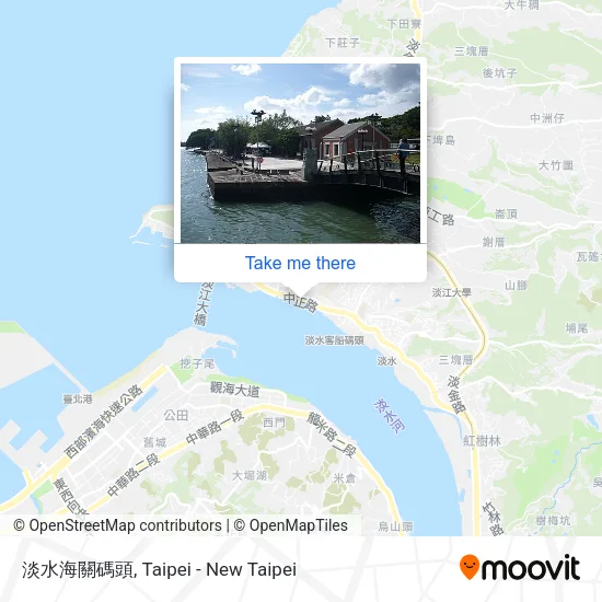 淡水海關碼頭地圖