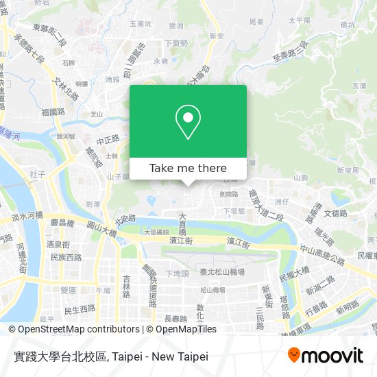 實踐大學台北校區 map