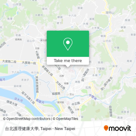 台北護理健康大學 map