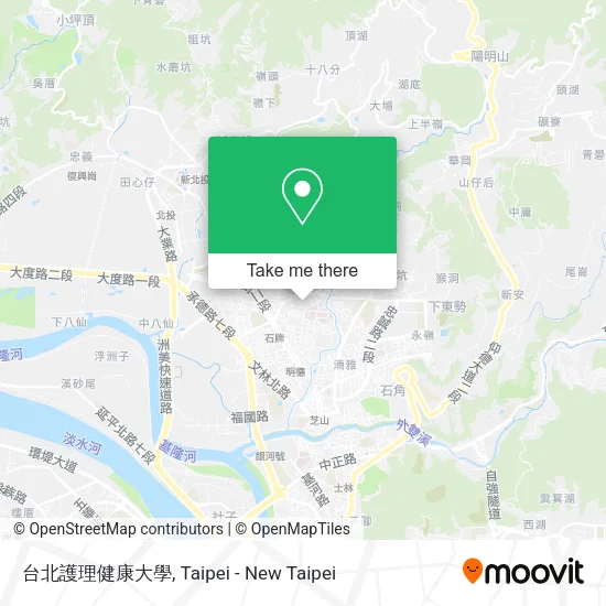 台北護理健康大學地圖