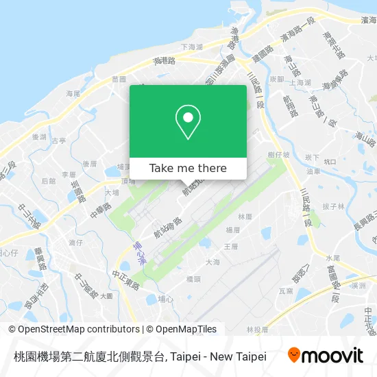 桃園機場第二航廈北側觀景台 map