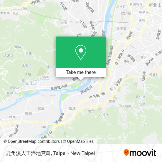 鹿角溪人工溼地賞鳥地圖