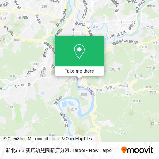 新北市立新店幼兒園新店分班地圖