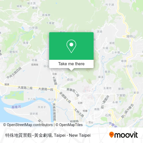特殊地質景觀--黃金劇場 map