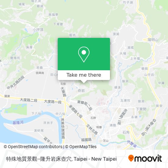 特殊地質景觀--隆升岩床壺穴 map