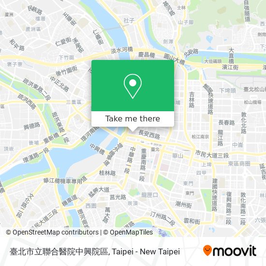 臺北市立聯合醫院中興院區 map