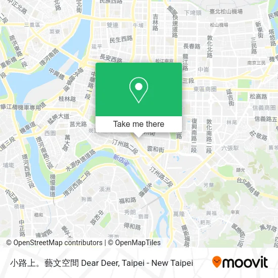 小路上。藝文空間 Dear Deer地圖